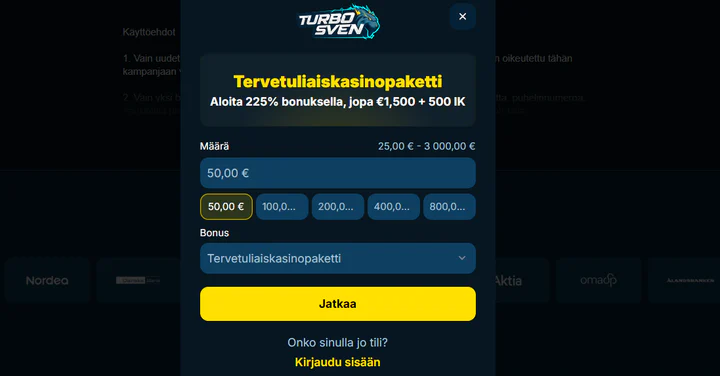 turbosven casino rekisteröityminen